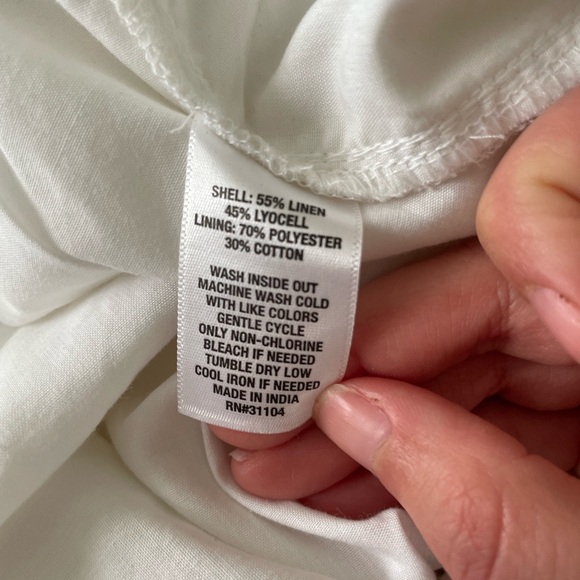 EUC The Limited White Linen Wide Leg Pants S 2 - Picture 5 of 8